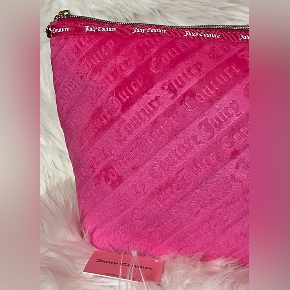 Juicy Couture Pink Velour Cosmetic Bag - Picture 4 of 6